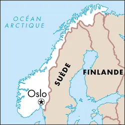 Oslo : carte de situation - crédits : © Encyclopædia Universalis France