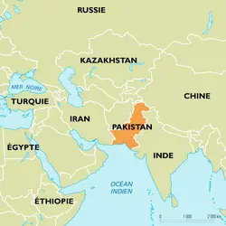 Pakistan : carte de situation - crédits : Encyclopædia Universalis France