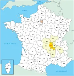 Loire : carte de situation - crédits : © Encyclopædia Universalis France