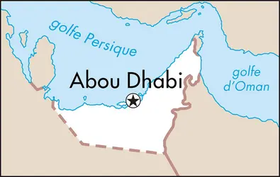 Abou Dhabi : carte de situation - crédits : © Encyclopædia Universalis France