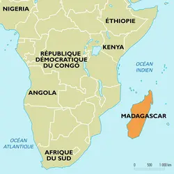 Madagascar : carte de situation - crédits : Encyclopædia Universalis France