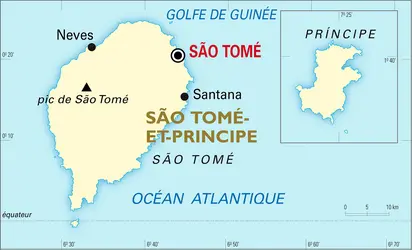 São Tomé-et-Príncipe : carte générale - crédits : Encyclopædia Universalis France