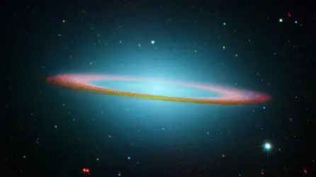 Galaxie Sombrero vue en infrarouge - crédits : NASA/ JPL & The Hubble Heritage Team/ STScI/ AURA)