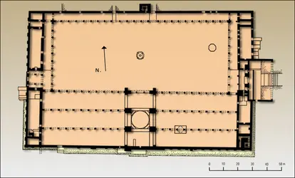 Plan de la Grande Mosquée omeyyade, Damas, Syrie - crédits : Encyclopædia Universalis France