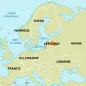 Lettonie : carte de situation - crédits : Encyclopædia Universalis France