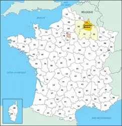 Ardennes : carte de situation - crédits : © Encyclopædia Universalis France