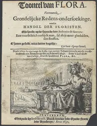 Pamphlet hollandais sur la crise de la tulipe - crédits : © Wageningen UR Library