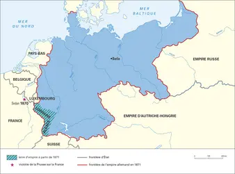 La formation de l'empire allemand, 1870-1871 - crédits : © Encyclopædia Universalis France