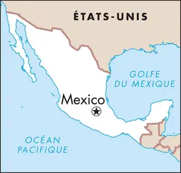 Mexico : carte de situation - crédits : © Encyclopædia Universalis France