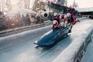 Départ d’une descente de bobsleigh - crédits : © Wally McNamee/ Getty Images