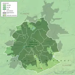 Bruxelles-Capitale : carte physique - crédits : Encyclopædia Universalis France