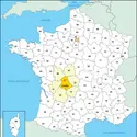 Haute-Vienne : carte de situation - crédits : © Encyclopædia Universalis France