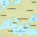 Monténégro : carte de situation - crédits : Encyclopædia Universalis France