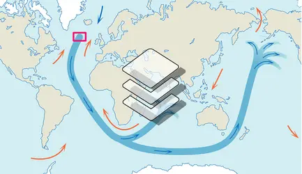 Circulation océanique mondiale - crédits : Encyclopædia Universalis France