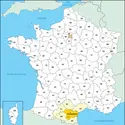 Aude : carte de situation - crédits : © Encyclopædia Universalis France