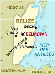 Belize : carte générale - crédits : Encyclopædia Universalis France
