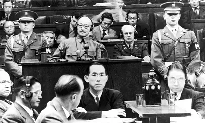 Tojo Hideki au procès de Tokyo - crédits : Keystone-France/ Gamma-Keystone/ Getty Images