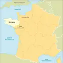 Bretagne : carte de situation - crédits : Encyclopædia Universalis France