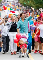 Justin Trudeau au défilé de la « Fierté gaie » - crédits : Andrew Chin/ Getty Images