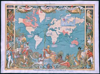 Carte de l'Empire britannique à la fin du 19<sup>e</sup> siècle - crédits : © Boston Public Library