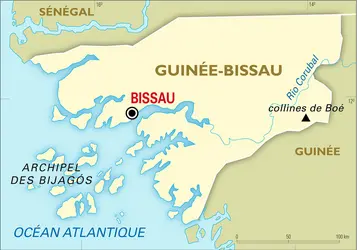 Guinée-Bissau : carte générale - crédits : Encyclopædia Universalis France