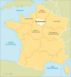 Ile-de-France : carte de situation - crédits : Encyclopædia Universalis France