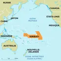 Kiribati : carte de situation - crédits : Encyclopædia Universalis France