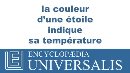 Couleur et température d'une étoile - crédits : © 2013 Encyclopædia Universalis