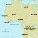 Liberia : carte de situation - crédits : Encyclopædia Universalis France