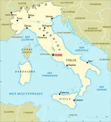 Italie : carte générale - crédits : Encyclopædia Universalis France