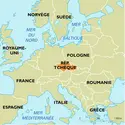 Tchèque (République) : carte de situation - crédits : Encyclopædia Universalis France