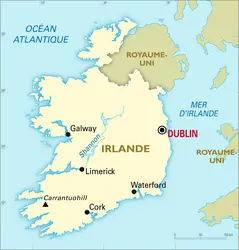 Irlande : carte générale - crédits : Encyclopædia Universalis France