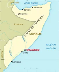 Somalie : carte générale - crédits : Encyclopædia Universalis France