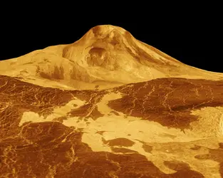 Volcan vénusien Maat Mons - crédits : Courtesy NASA / Jet Propulsion Laboratory