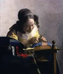 <it><em>La Dentellière</em></it>, J. Vermeer - crédits :  Bridgeman Images 