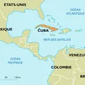 Cuba : carte de situation - crédits : Encyclopædia Universalis France