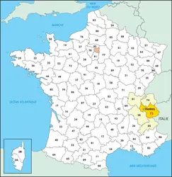 Savoie : carte de situation - crédits : © Encyclopædia Universalis France
