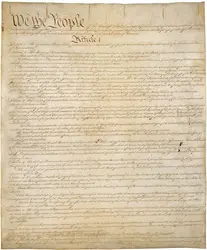 Constitution américaine de 1787 - crédits : © National Archives, Washington, D.C.
