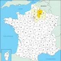 Aisne : carte de situation - crédits : © Encyclopædia Universalis France