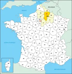 Aisne : carte de situation - crédits : © Encyclopædia Universalis France