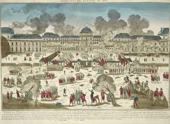 Prise des Tuileries, le 10 août 1792, gravure - crédits : © DEA / G Dagli Orti/ Age fotostock