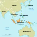 Indonésie : carte de situation - crédits : Encyclopædia Universalis France