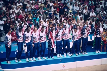 Michael Jordan et la « Dream Team », 1992 - crédits : Dimitri Iundt/ Corbis/ VCG/ Getty Images