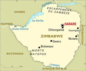 Zimbabwe : carte générale - crédits : Encyclopædia Universalis France