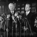 Konrad Adenauer - crédits : Keystone/ Hulton Archive/ Getty Images