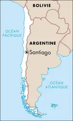 Santiago : carte de situation - crédits : © Encyclopædia Universalis France