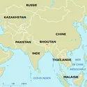Bhoutan : carte de situation - crédits : Encyclopædia Universalis France