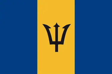 Barbade : drapeau - crédits : Encyclopædia Universalis France
