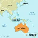 Australie : carte de situation - crédits : Encyclopædia Universalis France