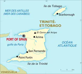 Trinité-et-Tobago : carte générale - crédits : Encyclopædia Universalis France